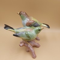 Ritka gyűjtői Hollóházi porcelán madárpár figura