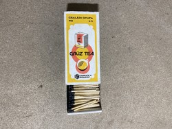Régi gyufás doboz, "Grüz Tea". 2734