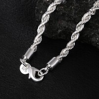 JELZETT 925-S EZÜSTTEL GALVANIZÁLT SZINTE FEHÉR OLYAN SZÉP , NAGYON KEDVELT WALES LÁNC