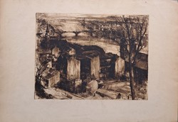 Udvary Pál (1900-1987): Budapest, rézkarc