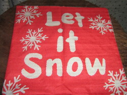 Gyönyörű téli hangulatú díszpárna ( havazzon )