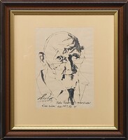 Holló László (1887 - 1976) Portré c. tus festménye EREDETI GARANCIÁVAL !!