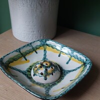 Retro kerámia tál, ikebana
