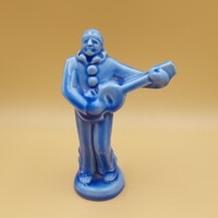 Extrém ritka gyűjtői Antik Budapesti Zsolnay Pierrot Bohóc figura