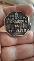 Ritkaság! Koronás Magyar Királyi Vámőrség Vámosmikola Belépett pecsét  bélyegző stempli 1921