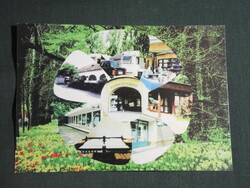 Képeslap,Debrecen,mozaik,Hajdú tourist,Camping,Kemping látkép,részlet, 1990-