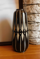 Piesche&Reif sgraffito technikás retro váza