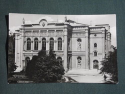 Képeslap,Debrecen,Csokonai színház látkép,részlet, 1961-