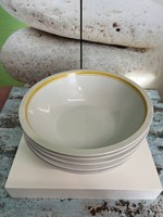 Zsolnay Ritka Sárga csíkos Porcelán Levesestálak A120