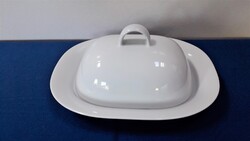 Hófehér, porcelán vajtartó