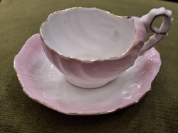 Antik kagyló alakú mokkás porcelán csésze