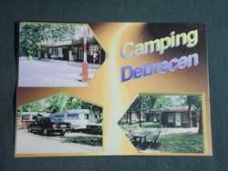 Képeslap,Debrecen,mozaik,Hajdú tourist,Camping,Kemping látkép,részlet, 1990-