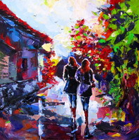 Sisters - acrylic painting / Nővérek - akril festmény