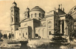 216 --- Futott képeslap, Eger, Székesegyház