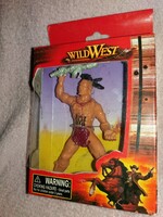 MINŐSÉGI  CHAP-MET WESTERN INDIÁN játék figura 12 cm dobozával BONTATLAN a képek szerint 1.