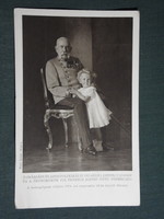 Képeslap,Osztrák Magyar monarchia,Ferenc József császár,trónörökös fia Ottó, 1914-