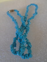 100% természetes a legszebb szinben pompázó Türkiz kőből készült ásvány nyaklánc
