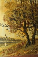 Antik szignált festmény 583