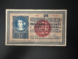 25 korona 1918.  F+!!  Magyarország f.b.!!  SZÉP BANKJEGY!!  RITKA!!
