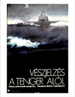 VÉSZJELZÉS A TENGER ALÓL !!! E R E D E T I 1982 !!! Mozi Film Plakát Poszter G !!!