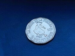 BOLÍVIA 2 BOLIVIANOS 2017 GENOVEVA RIOS! SZÖGLETES! RITKA! UNC!