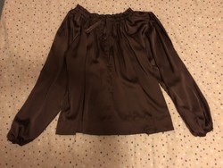 Alkalmi, fényes bronzbarna, H&M blúz