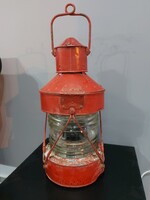 ! Régi óriási 72cm Hajólámpa horgonylámpa navigációs lámpa Orosz jó állapotú Fresnel lencsével - 820