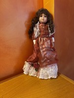 Porcelán fejű vintage baba