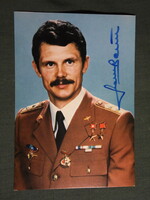 Képeslap,Szovjet Magyar közös űrrepülés, Dedikált Farkas Bertalan űrhajós,1980-
