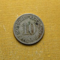 Németország 1901 D 10 pfennig