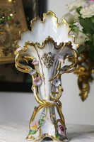 Antik Pirkenhammer, Bohemia, Christian Fischer, biedermeier porcelán váza