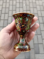 Rekeszzománcos - Cloisonne mini kehely, serleg