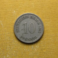 Németország 1892 D 10 pfennig