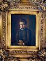 Grimm Rezső 1873 fiú portré EREDETI ritkaság!