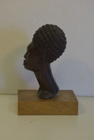 Bennszülött fej fa szobor A157