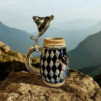 Gerz Germania Deutschland régi ónfedeles német korsó, régi német söröskorsó, vintage sörös kupa