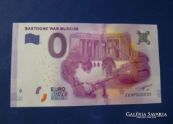 BELGIUM 0 EURO 2016 BASTOGNE HÁBORÚS MÚZEUM PUSKA TANK! RITKA EMLÉK PAPÍRPÉNZ! UNC!