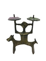 Figurális bronz Iparművész vintage gyertyatartó - 52237