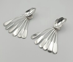 Cári orosz ezüst evőkanál készlet 12 személyre