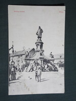 Képeslap,Pécs,Zsolnay szobor felavatási ünnep,Blancz József kiadás Pécs, 1907-