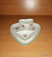 Hollóházi porcelán cigarettázó dohányzó szett (5/d)