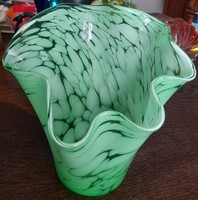 Alicja kézzel készített művészi zöld fújt üveg