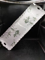 M Z Austria jelzéssel, antik porcelán tálca, 48 x 16 cm-es. 3211b