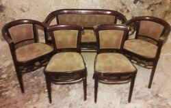 Thonet kanapé, fotel, szék / garnitúra.