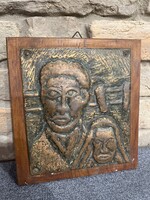 Dombor nyomot kép réz