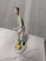 Hollóházi porcelán focista