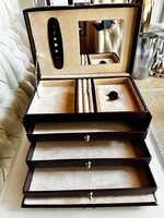 Valódi bőr ékszertároló doboz