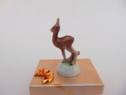 Herendi porcelán miniatűr őzike