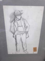 Mednyánszky L. rajz / Csavargó -Tabáni utca