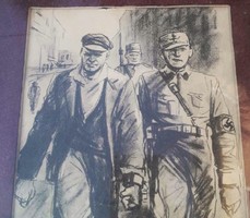 Ék Sándor - nyomat/Ernst Thälmann letartóztatása.
